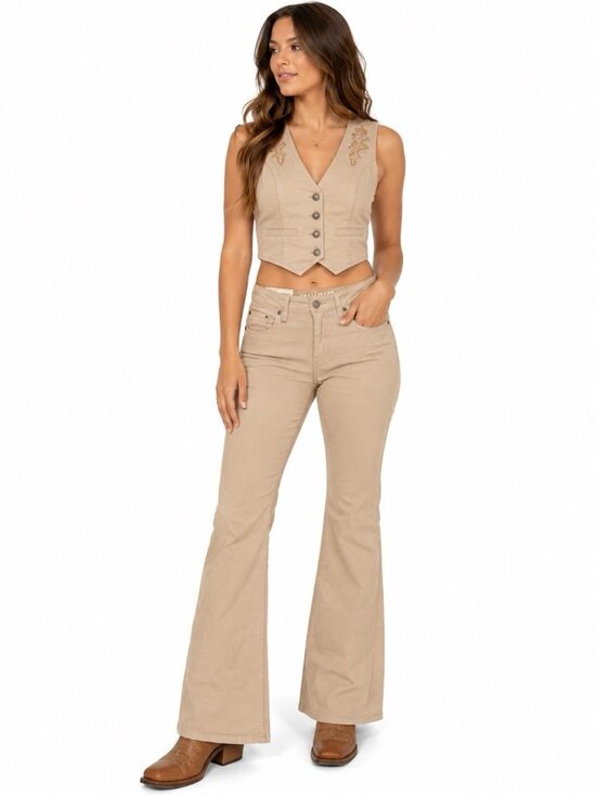 Idyllwind Denim - Idyllwind Miranda Lambert Flare High Risin’ Corduroy Pants 2/34L NWT Western E